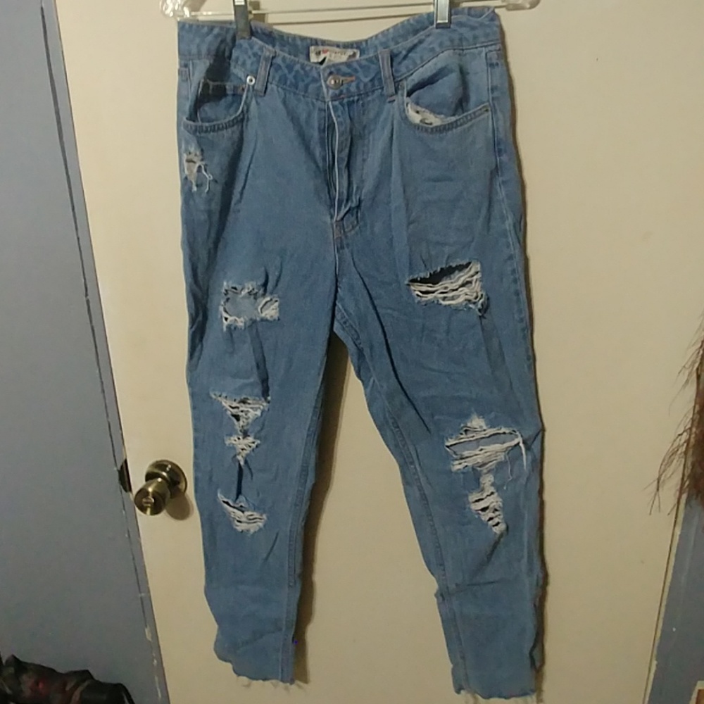 Ripped mom jeans